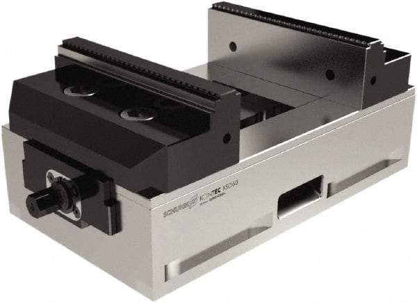 Schunk - 160mm Jaw Width, 280mm Max Jaw Opening, 50mm Throat Depth, Manual Precision Self Centering Vise - USA Tool & Supply