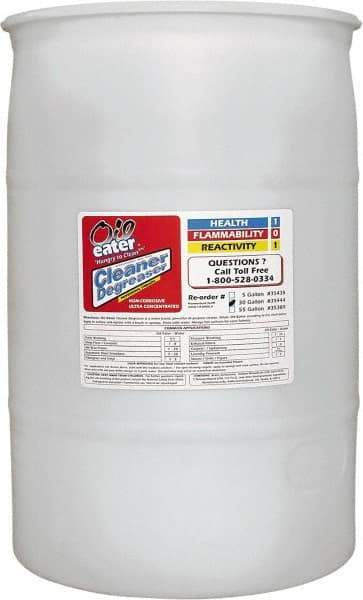 Oil Eater - 2-Butoxyethanol Multipurpose Cleaner/Degreaser - 30 Gal Drum - USA Tool & Supply