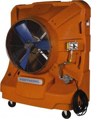 PortaCool - 36" Blade, 45 Gal Capacity, 1.5 hp, 12,500 CFM Evaporative Cooler - 14.8 Amp Rating, 120 Volts, Single Speed - USA Tool & Supply