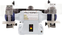 Palmgren - 6" Wheel Diam x 3/4" Wheel Width, 1/3 hp Grinder - 1/2" Arbor Hole Diam, 1 Phase, 3,450 Max RPM, 115/230 Volts - USA Tool & Supply