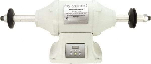 Palmgren - 10" Wheel Diam x 1" Wheel Width, 1-1/2 hp Buffer - 1" Arbor Hole Diam, 1 Phase, 3,000 Max RPM, 115/240 Volts - USA Tool & Supply