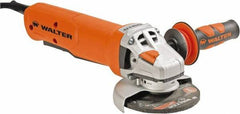 WALTER Surface Technologies - 5" Wheel Diam, 11,000 RPM, Corded Angle & Disc Grinder - 5/8-11 Spindle - USA Tool & Supply
