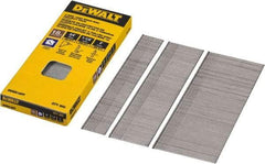 DeWALT - 18 Gauge 2" Long Brad Nails for Power Nailers - Steel, Bright Finish, Smooth Shank, Angled Stick Collation, Round Head, Chisel Point - USA Tool & Supply