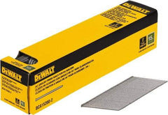 DeWALT - 15 Gauge 2" Long Finishing Nails for Power Nailers - Steel, Bright Finish, Smooth Shank, Angled Stick Collation, Round Head, Chisel Point - USA Tool & Supply