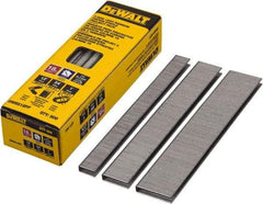 DeWALT - 1/2" Long x 0.05" Wide, 18 Gauge Crowned Construction Staple - Steel, Galvanized Finish, Chisel Point - USA Tool & Supply