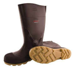 Tingley - Unisex Size 11 Medium Width Plain Knee Boot - Brown, Crepe, PVC Upper, PVC Outsole, 15" High, Pull-On - USA Tool & Supply