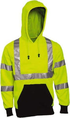 Tingley - Size 4XL, Lime, High Visibility, Long Sleeve SweatPocket, - 64 to 66" Chest, 1 Pocket, Polyester - USA Tool & Supply