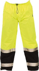 Tingley - Size M Polyurethane on 75 Denier Ripstop Polyester High-Visibility Pants - Snap Closure, No Pockets, 36" to 38" Waist, 29" Inseam, Yellow/Green, ANSI 107-2015 Class E - USA Tool & Supply