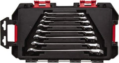 Blackhawk by Proto - 7 Piece, 1/4" to 11/16", Reversible Ratcheting Combination Wrench Set - Inch Measurement Standard, Chrome Finish, Comes in Case - USA Tool & Supply