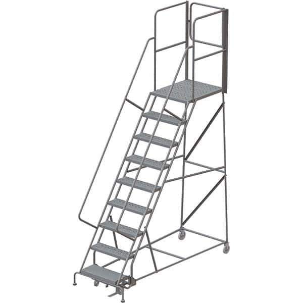 TRI-ARC - Rolling & Wall Mounted Ladders & Platforms Type: Rolling Warehouse Ladder Style: Rolling Platform Ladder - USA Tool & Supply
