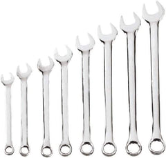 Blackhawk by Proto - 8 Piece, 1/4" to 11/16", 6, 12 Point Combination Wrench Set - Inch Measurement Standard, Chrome Finish, Comes in Case - USA Tool & Supply