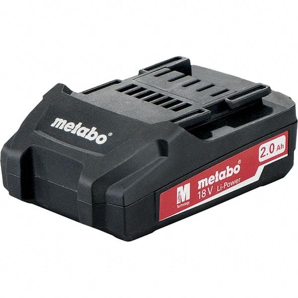 Metabo - 18 Volt Lithium-Ion Power Tool Battery - 2 Ahr Capacity, 40 min Charge Time, Series 18V Li-Power - USA Tool & Supply