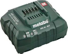 Metabo - 14.4/18/36 Volt, Lithium-Ion Power Tool Charger - 30 min to 1 hr to Charge, AC Wall Outlet Power Source - USA Tool & Supply