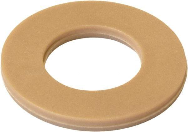 Made in USA - 1" Screw, Grade PEEK 450 GL30 Plastic High-Temperature Flat Washer - 1.062" ID x 2-1/2" OD, 0.13" Thick, Plain Finish - USA Tool & Supply