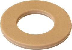Made in USA - 1" Screw, Grade PEEK 450 GL30 Plastic High-Temperature Flat Washer - 1.062" ID x 2-1/2" OD, 0.13" Thick, Plain Finish - USA Tool & Supply