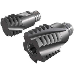 Iscar - MT-ISO-MM Grade IC908 Carbide Thread Milling Tip Insert - TiAlN Finish, 3 Flutes, 16mm Cutting Diam, 12mm Depth of Cut, 19mm Extension - USA Tool & Supply