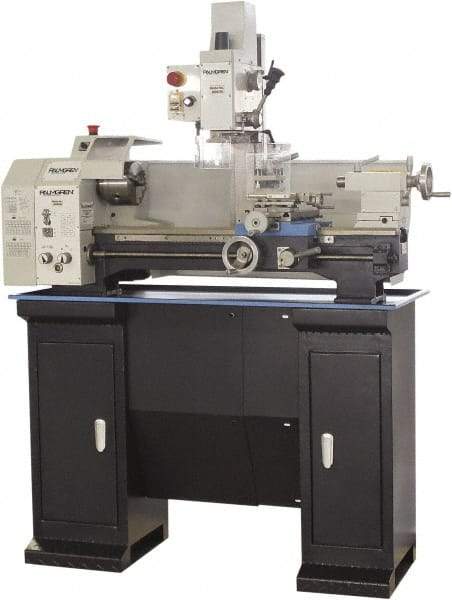 Palmgren - 9" Swing, 21-21/32" Between Centers, 115 Volt, Single Phase Bench Lathe - 3MT Taper, 1 hp, 125 to 2,000 RPM, 1" Bore Diam, 23" Deep x 33-1/2" High x 49" Long - USA Tool & Supply