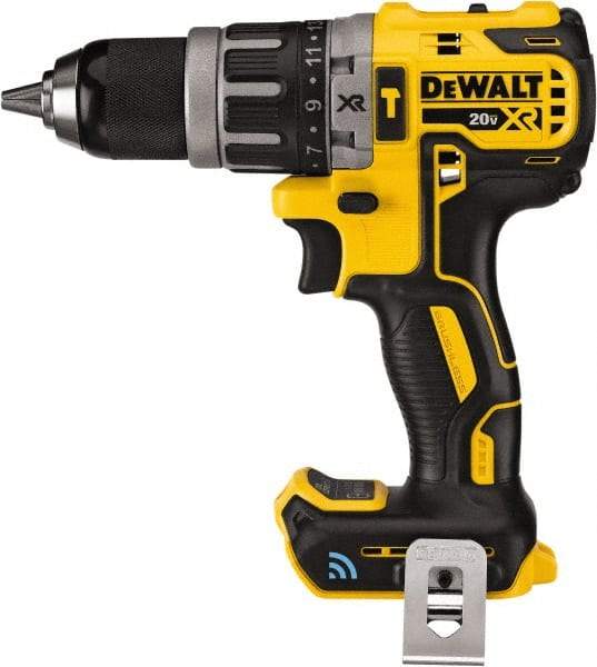 DeWALT - 20 Volt 1/2" Keyless Chuck Cordless Hammer Drill - 0 to 34,000 BPM, 0 to 2,000 RPM, Reversible - USA Tool & Supply