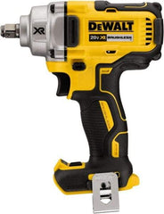 DeWALT - 1/2" Drive 20 Volt Mid-Handle Cordless Impact Wrench & Ratchet - 2,000 RPM, 0 to 3,100 BPM, 330 Ft/Lb Torque, Lithium-Ion Batteries Included - USA Tool & Supply