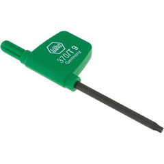 Wiha - T9 Torx Key - Flag-Style, 40mm Length Under Head, 2.9" OAL - USA Tool & Supply