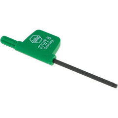 Wiha - T8 Torx Key - Flag-Style, 40mm Length Under Head, 2.8" OAL - USA Tool & Supply