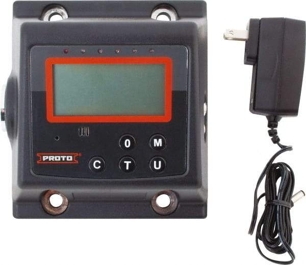 Proto - 5 to 50 Ft/lb, Electronic Torque Tester - Accurate to ± 1% CW and ± 3% CCW Digit Accuracy, 5-5/8" OAL, 3/8" Drive - USA Tool & Supply