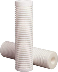 3M Purification - 2.6" OD, 50µ, Polypropylene Melt Blown-Thermal Bonded Cartridge Filter - 10" Long, Reduces High Capacity Sediments Filtration - USA Tool & Supply