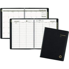 AT-A-GLANCE - 128 Sheet, 8-1/4 x 10-7/8", Weekly/Monthly Appointment Book - Black - USA Tool & Supply