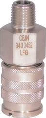 CEJN - 1/4 Male NPT Industrial Pneumatic Hose Coupler - Stainless Steel, 1/4" Body Diam - USA Tool & Supply