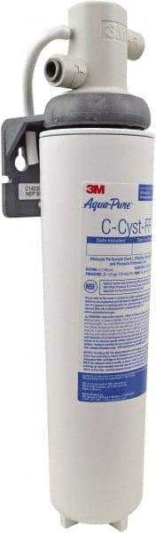 3M Aqua-Pure - 3-3/16" OD, 0.5µ, Polypropylene Quick Change Cartridge Filter - 13-5/8" Long, Reduces Particulate, Chlorine Tastes & Odors, Parasitic Protozoan Cysts & Sediments - USA Tool & Supply