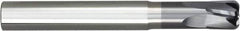 Niagara Cutter - 4mm, 4 Flute, Single End, Solid Carbide, 2mm Corner Radius End Mill - 75mm OAL, 10° Helix, Right Hand Flute, 2mm LOC, Right Hand Cut, 2" Extended Reach - USA Tool & Supply