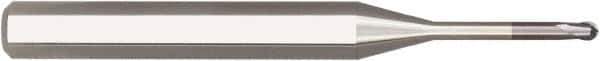 Niagara Cutter - 10mm Diam, 10mm LOC, 2 Flute Solid Carbide Ball End Mill - AlTiN Finish, Single End, 125mm OAL, 12mm Shank Diam, Spiral Flute - USA Tool & Supply