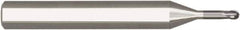 Niagara Cutter - 1mm Diam, 1mm LOC, 2 Flute Solid Carbide Ball End Mill - AlTiN Finish, Single End, 60mm OAL, 6mm Shank Diam, Spiral Flute - USA Tool & Supply