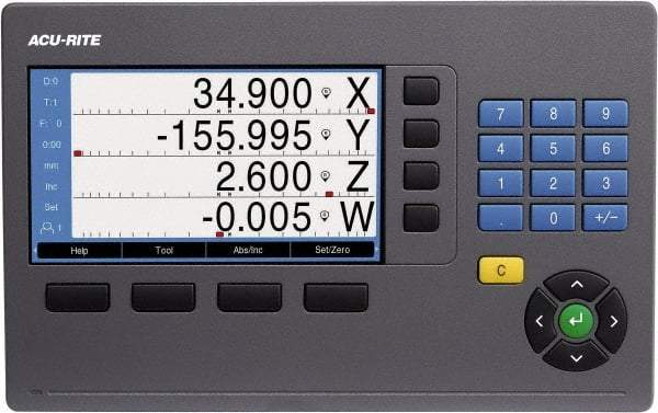 Acu-Rite - 2 Axis, 12" X-Axis Travel, 40" Y-Axis Travel, Milling DRO System - 5µm Resolution, 5µm Accuracy, LCD Color Display - USA Tool & Supply