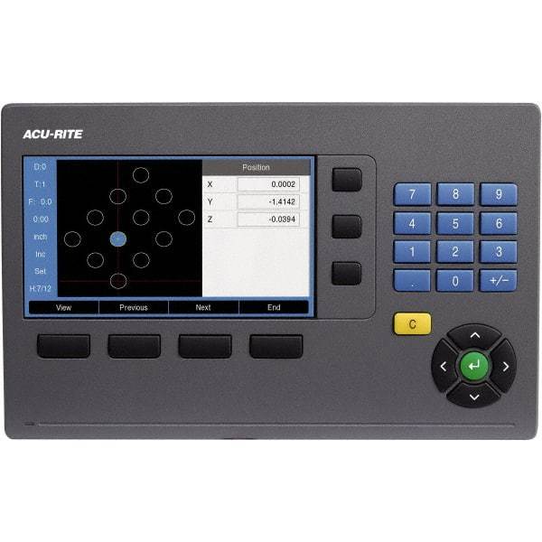 Acu-Rite - 3 Axis, 24" X-Axis Travel, 13" Y-Axis Travel, 4" Z-Axis Travel, Milling DRO System - 5µm Resolution, 5µm Accuracy, LCD Color Display - USA Tool & Supply