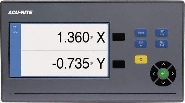 Acu-Rite - 2 Axis, 12" X-Axis Travel, 60" Y-Axis Travel, Lathe DRO System - 5µm Resolution, 5µm Accuracy, LCD Color Display - USA Tool & Supply