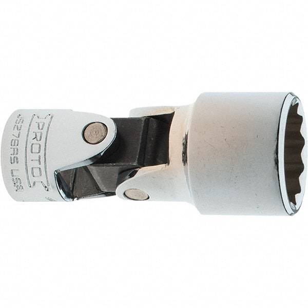 Proto - 11/16", 3/8" Drive, Intermediate Hand Socket - 12 Points, 2-1/4" OAL, Steel, Full Polish Finish - USA Tool & Supply