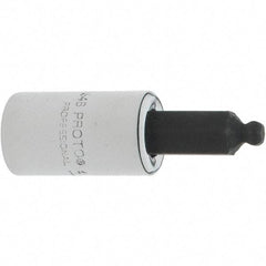 Proto - 1/4" Drive, 9/64" Hex Bit Socket - 1-1/2" OAL, 1.047" Bit Length, Ball End - USA Tool & Supply