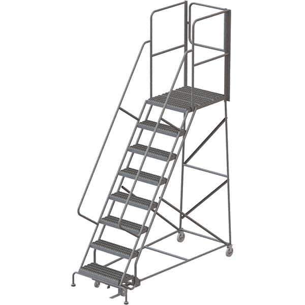 TRI-ARC - Rolling & Wall Mounted Ladders & Platforms Type: Rolling Warehouse Ladder Style: Rolling Platform Ladder - USA Tool & Supply