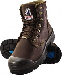 Steel Blue - Men's Size 14 Medium Width Steel Work Boot - Oak, Leather Upper, TPU Outsole, 6" High, Lace-Up - USA Tool & Supply