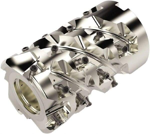 Seco - 28 Inserts, 2-1/2" Cut Diam, 1" Arbor Diam, 3.18" Max Depth of Cut, Indexable Square-Shoulder Face Mill - 90° Lead Angle, 163mm High, LOEX12.. Insert Compatibility, Through Coolant, Series Square T4-12 - USA Tool & Supply