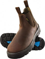 Steel Blue - Men's Size 8 Medium Width Steel Work Boot - Oak, Leather Upper, TPU Outsole, 6" High, Waterproof - USA Tool & Supply