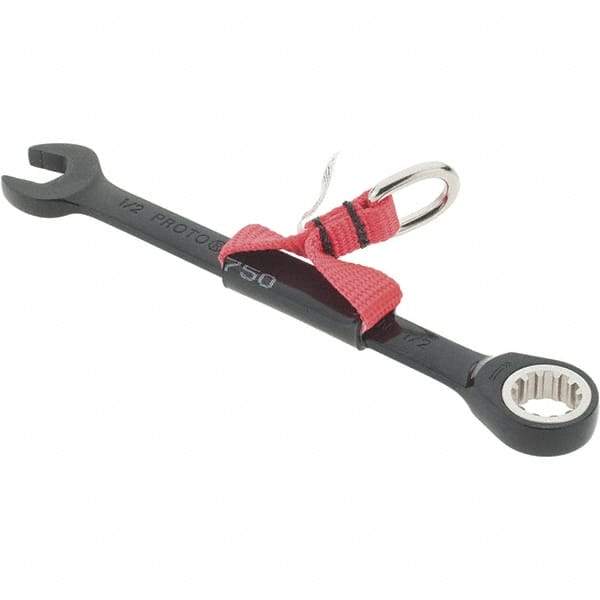 Proto - 5/16" x 3/8" 12 Point Box Wrench - Double End, 1/2" Head Diam x 9/32" Head Thickness, 8-27/32" OAL, Steel, Polished Finish, 15° Offset - USA Tool & Supply