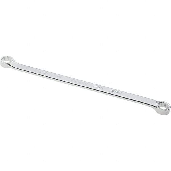 Proto - 11/16" x 3/4" 12 Point Box Wrench - Double End, 1" Head Diam x 1/2" Head Thickness, 14-11/32" OAL, Steel, Polished Finish, 15° Offset - USA Tool & Supply