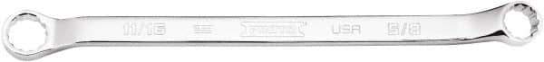Proto - 5/8" x 11/16" 12 Point Box Wrench - Double End, 1" Head Diam x 29/32" Head Thickness, 10-19/32" OAL, Steel, Polished Finish, 15° Offset - USA Tool & Supply