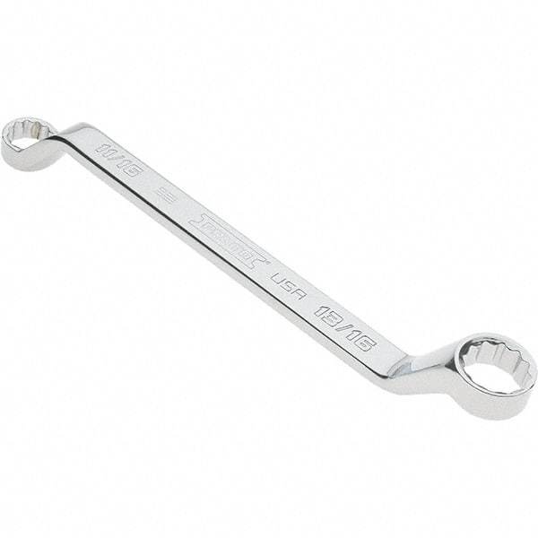 Proto - 11/16" x 3/4" 12 Point Box Wrench - Double End, 1" Head Diam x 1-5/32" Head Thickness, 10-51/64" OAL, Steel, Polished Finish, 15° Offset - USA Tool & Supply