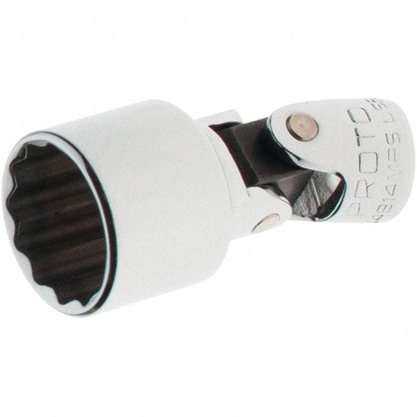 Proto - 1/4" Drive, Standard Hand Socket - 12 Points, 1-17/64" OAL, Steel, Full Polish Finish - USA Tool & Supply