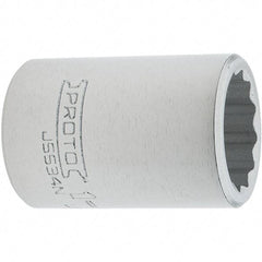 Proto - 1-1/16", 3/4" Drive, Standard Hand Socket - 12 Points, 2.285" OAL, Steel, Full Polish Finish - USA Tool & Supply