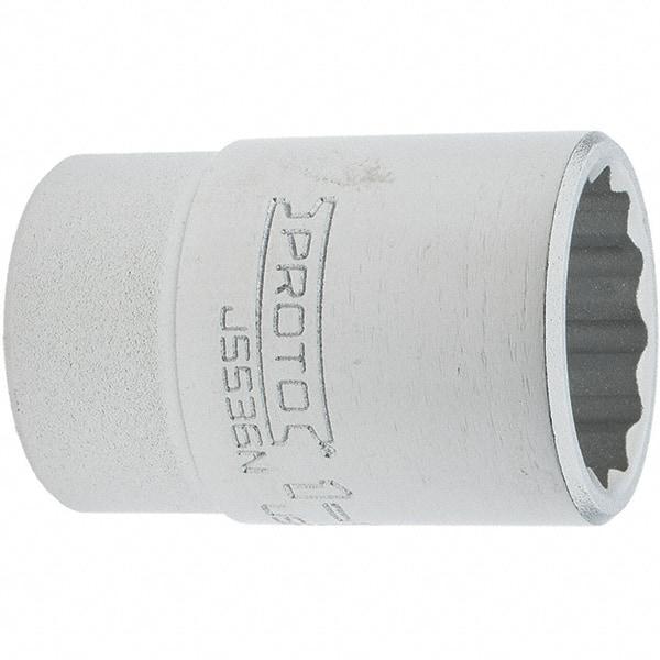 Proto - 1-1/8", 3/4" Drive, Standard Hand Socket - 12 Points, 2.335" OAL, Steel, Full Polish Finish - USA Tool & Supply