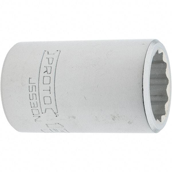 Proto - 15/16", 3/4" Drive, Standard Hand Socket - 12 Points, 2.285" OAL, Steel, Full Polish Finish - USA Tool & Supply